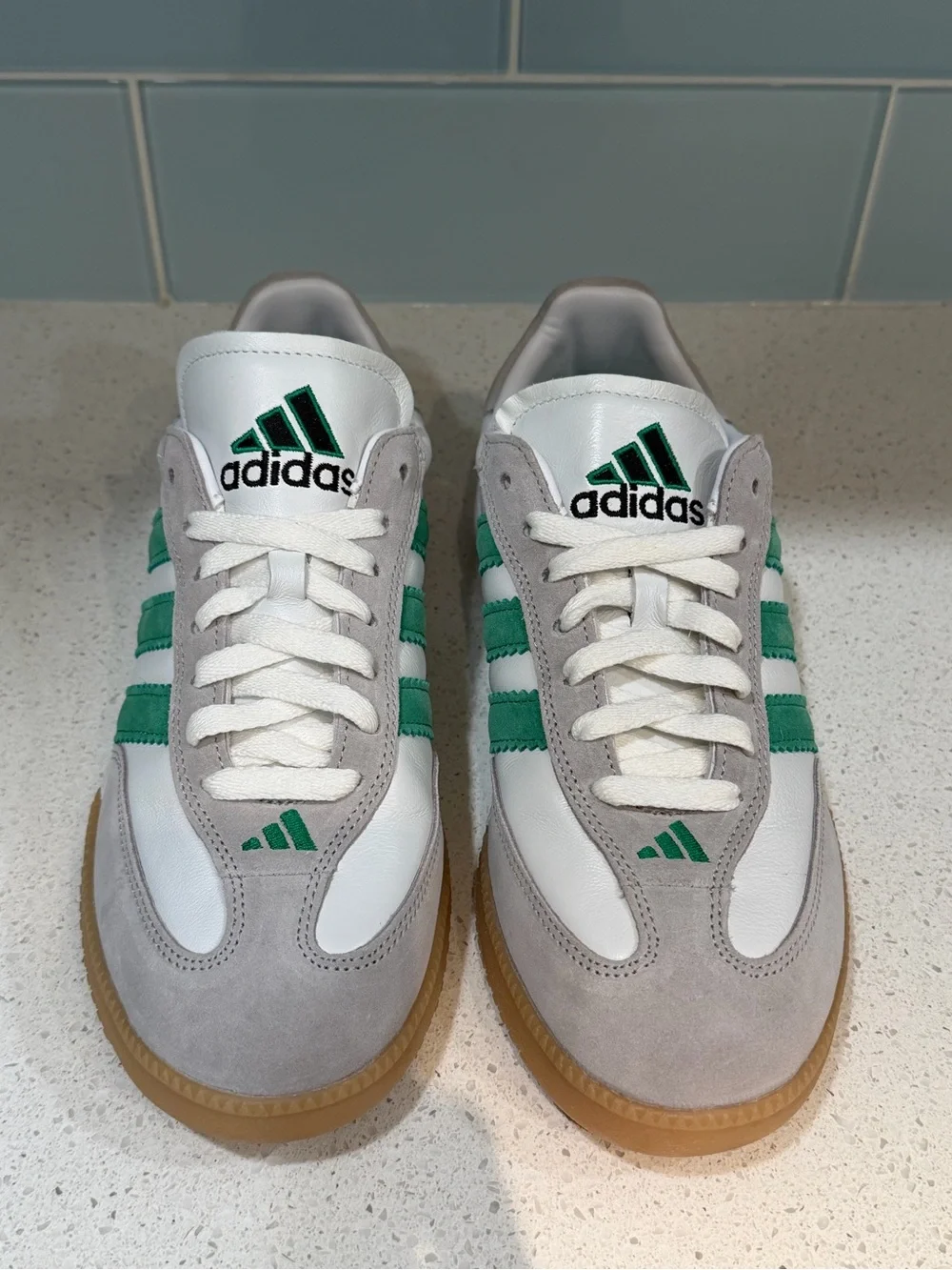 Adidas Samba MN ID3922 Cloud White Green Gum Men’s US 8 Women’s 9-9.5 Premium - Picture 2 of 14